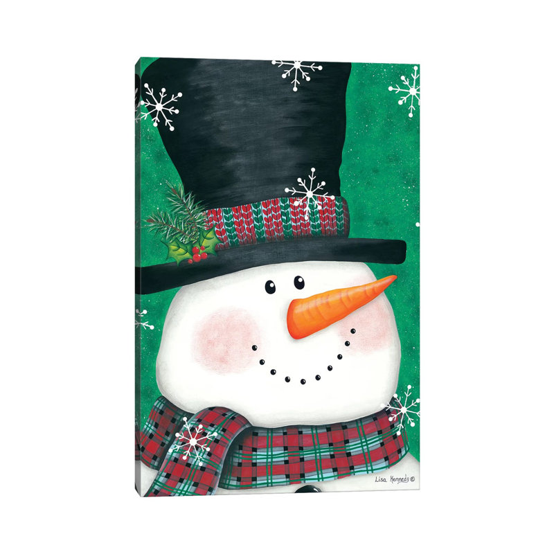 Portrait Snowman by Lisa Kennedy - Wrapped Canvas Print, 152.5 cm H x 101.5 cm W