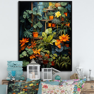 Cubiste jardin horticole II - plantes, impressions sur toile