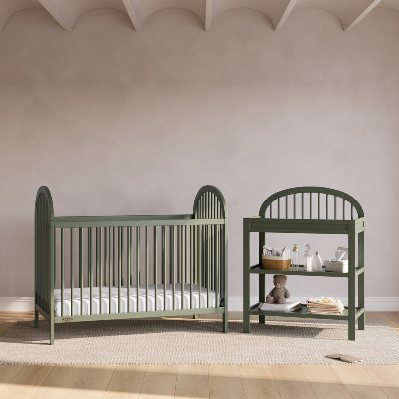 Table à langer avec coussin Olivia, Olive