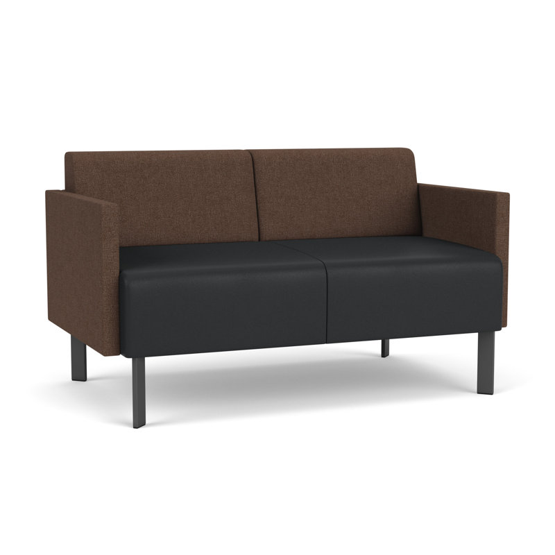 Causeuse de réception Luxe Lounge, Acier gris anthracite, Archetype Café \/ Modène graphite