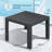 Outdoor Aluminum Coffee Table 23.6" L x 23.6" W x 17.7" H Modern Patio Side Table-251802108