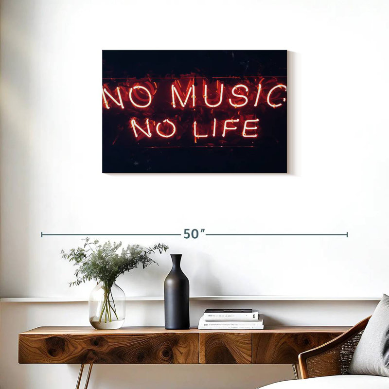 Tergel No Music No Life, H 20 po x l 30 po