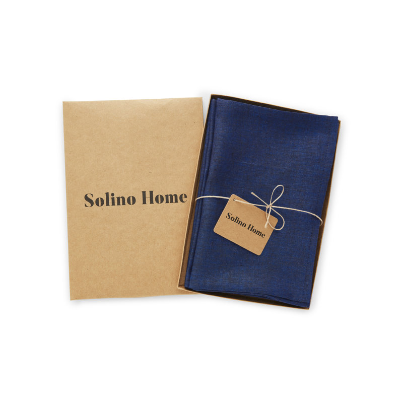 100% Pure Linen Dinner Napkins - Athena, Royal Blue