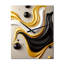 Liquide abstrait minimal en jaune blanc IV - Horloges murales à formes abstraites-99638648