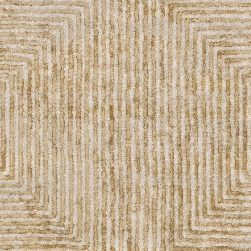 Tapis brun clair / beige touffeté à la main Plympt, Rectangle de 6 pi x 9 pi
