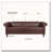 83.66 Inch Width Traditional Square Arm Sofa