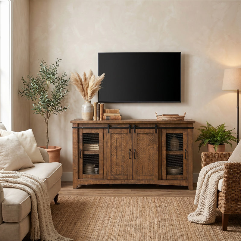 Kinsella Solid Wood TV Stand, Natural