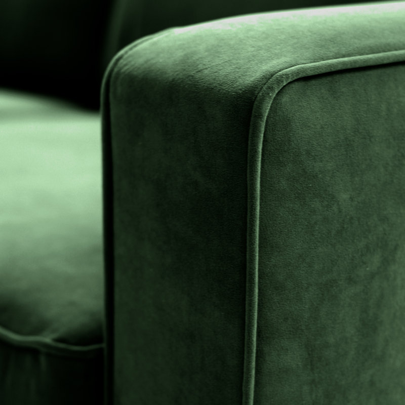Georgio Velvet Armchair, Emerald Green