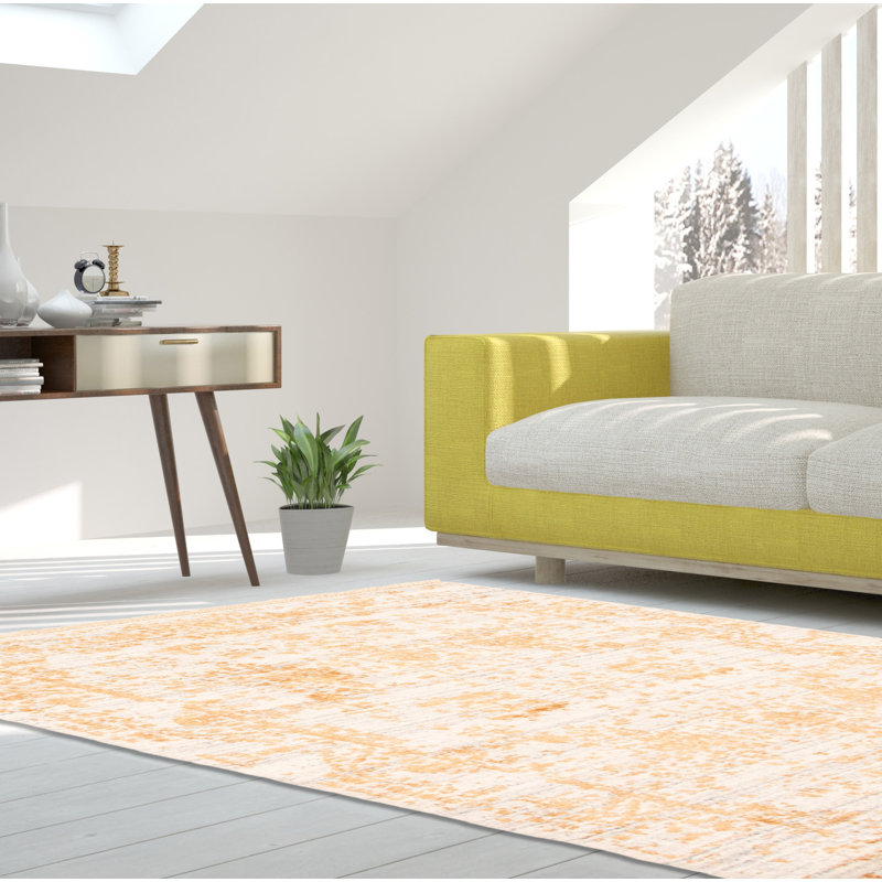 Tapis gris clair noué à la main Solemi