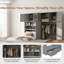 Lit simple escamotable avec garde-robe et tablettes de rangement pour économiser de l'espace-130417867