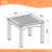 Rafael Square Eucalyptus Outdoor Side Table , 19'' in. W 19'' in. D