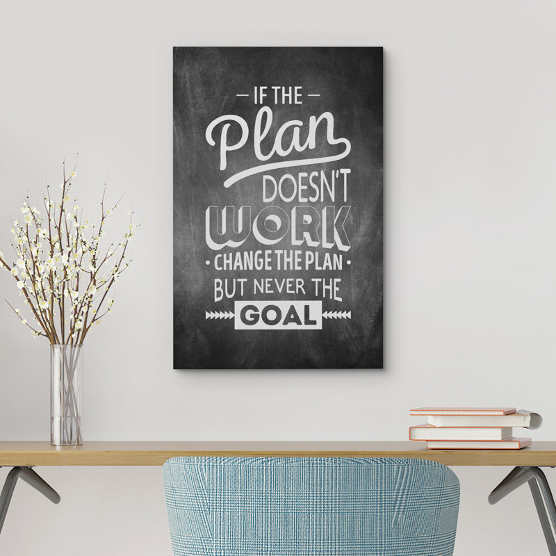 Si le plan ne fonctionne pas, changez le plan, mais jamais l'objectif sur toile, H 48 po x l 32 po x P 1,5 po