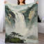 Jeté en flanelle Misty Pine Waterfall Luxury-134404600