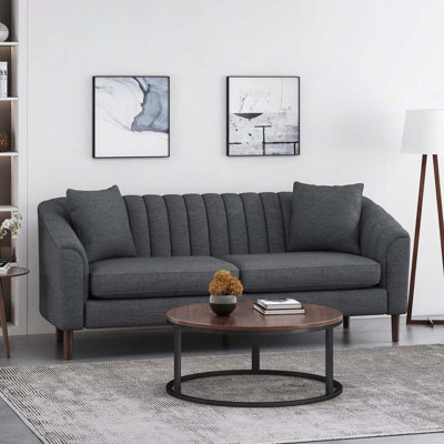 84.5"Wide 3-Seat Sofa with Wood Legs