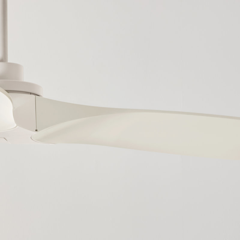 Smart Outdoor Ceiling Fan, Matte White, 60"
