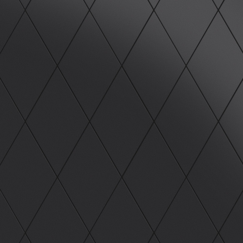 Rhombus Smooth 6" x 10" Porcelain Wall & Floor Tile, Black