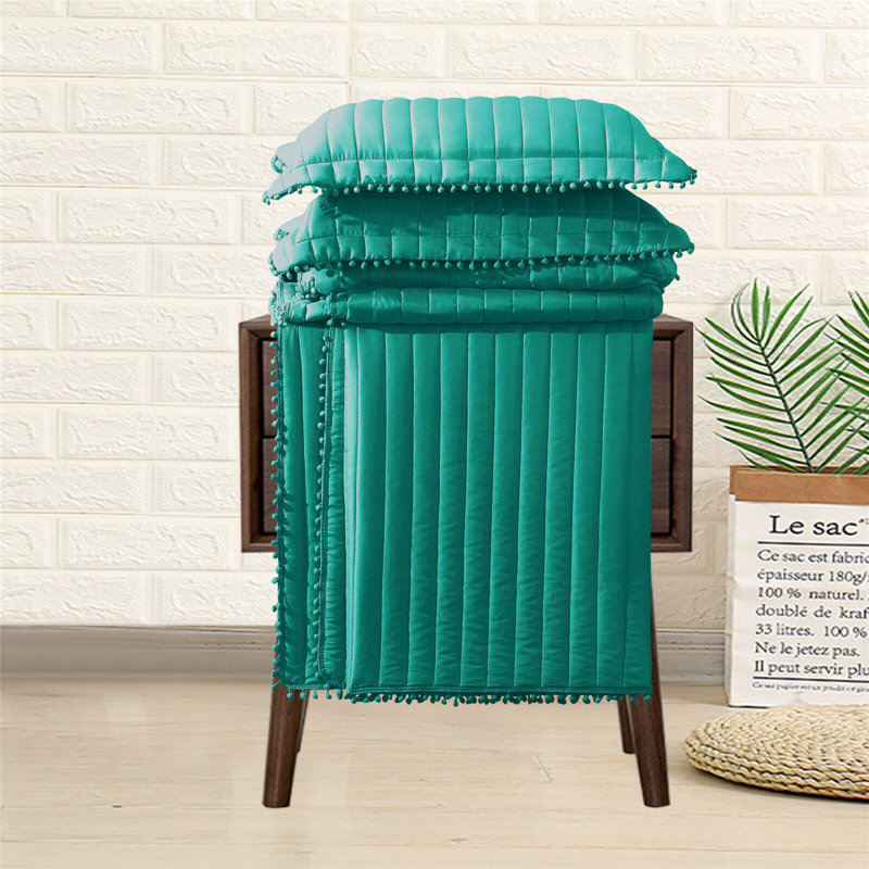 Lobel Indoor / Outdoor Striped Square Cushion Cover, Teal