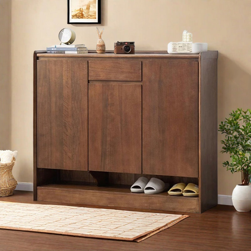 Armoire d'appoint moderne et simple en bois massif