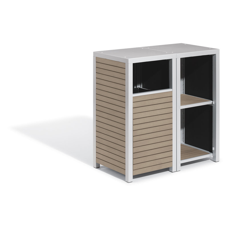 Ensemble de base pour valet et tablette Travira, Bois de teck rétro