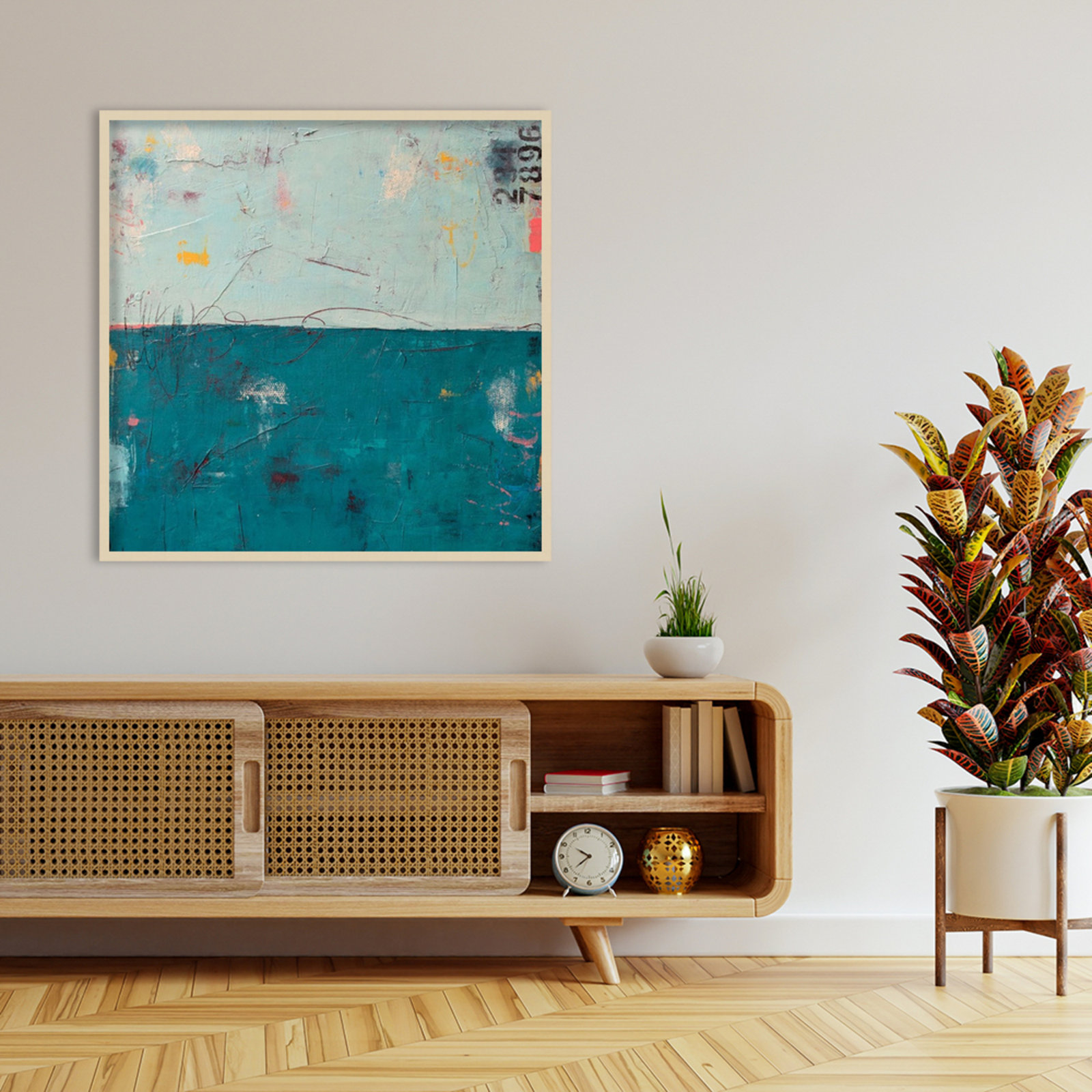 Blue Bay Hideaway Print by Erin Ashley, 41" H x 42" W, Brown