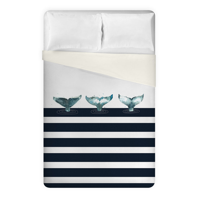  Housse de couette Whale Tails, Housse de couette pour grand lit