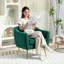 Velvet-Feel Back Accent Chair --1633856990