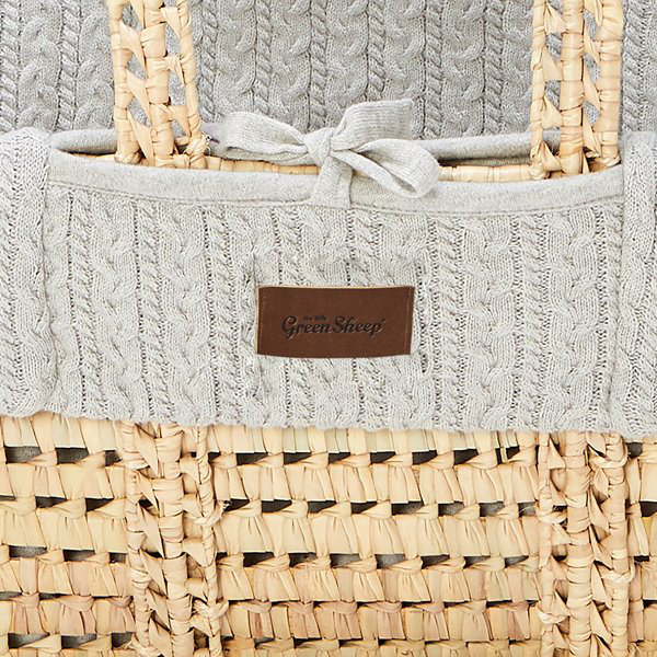 Moses Basket with Mattress, Grey