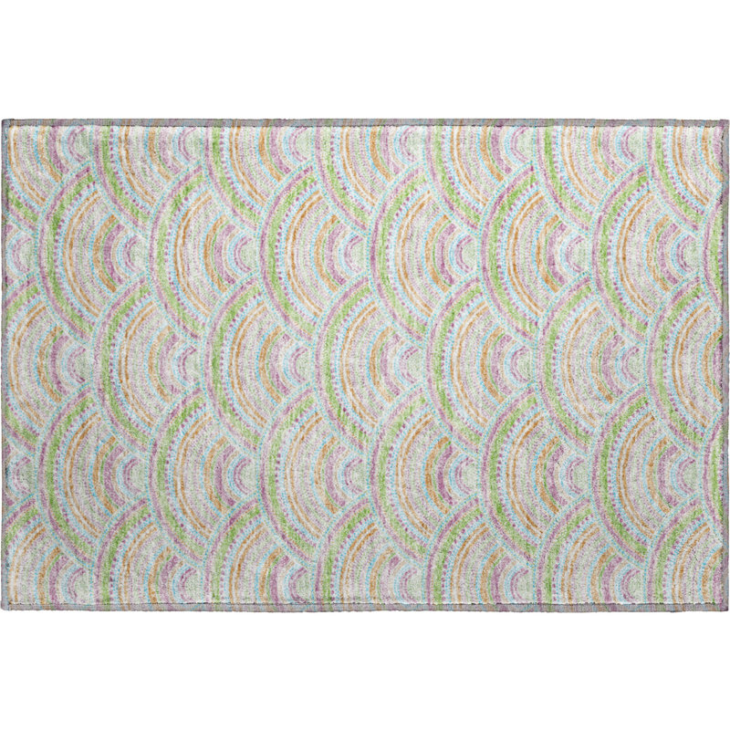 Premium Machine Washable Prisco Pearl Rug, Rectangle 1'8" x 2'6"