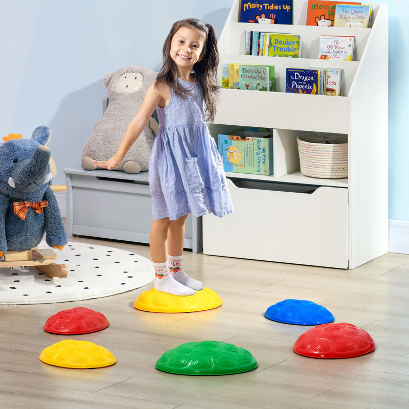 ZONEKIZ Stepping Stones Kids Sensory 6PCs Non-Slip Mats 3-8 Multicoloured