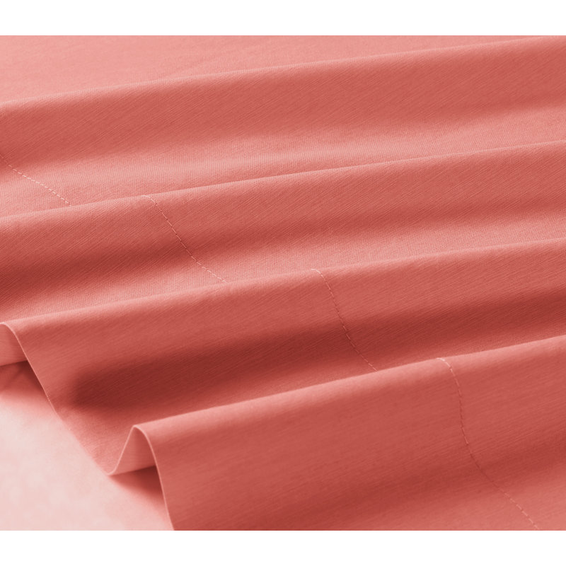 Bamboo Rayon Blend Sheet Set with Extra Pillowcases, Rose, Twin Sheet Set + 3 Additional Pieces