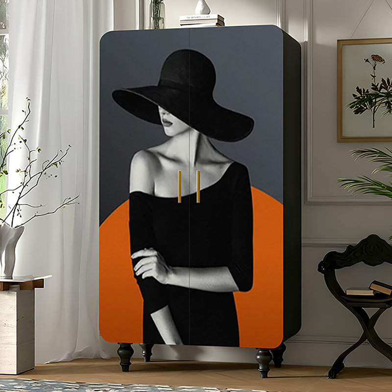Garde-robe moderne et luxueuse rétro