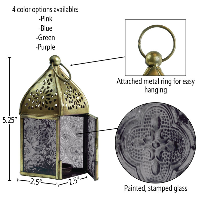 Mini lanterne carrée en verre, null