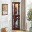 Corner Curio Cabinet with Lights, Adjustable Shelves, and Mirrored Back for Elegant Display and Storage-131281163