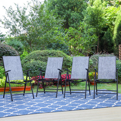 Argirios Metal Outdoor Dining Reclining Armchair
