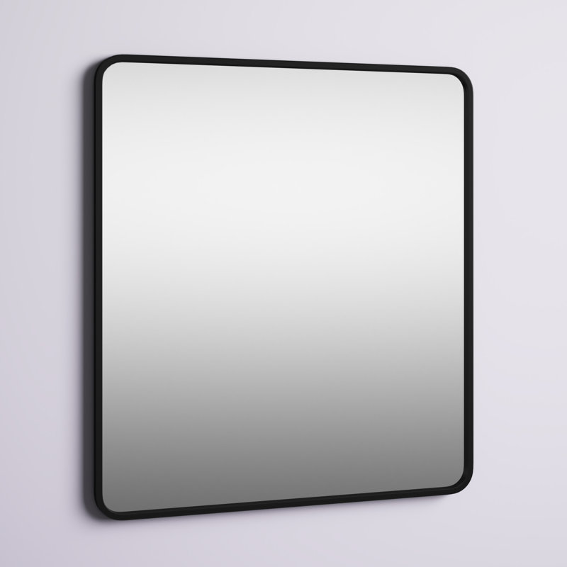 Miroir mural Sabine, 40 po x 36 po, Noir