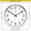 Horloge murale 14 po ITC Obsidian