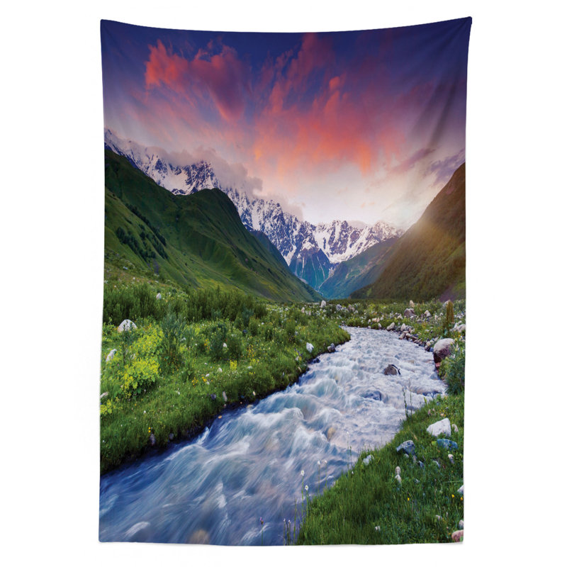 Nappe temps couvert à jupes de ciel mt. shkhara svaneti georgia caucase, 84 po x 60 po