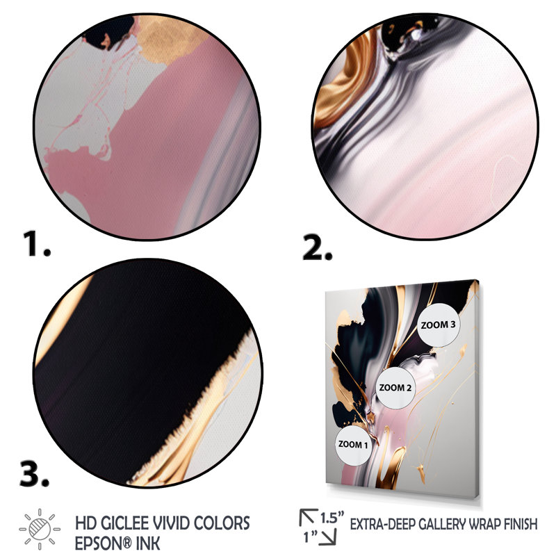 «Gold Black Transcendant Complexity», reproduction d'art sur toile abstraite, Cadre photo noir, H 20 po x l 12 po x P 1 po