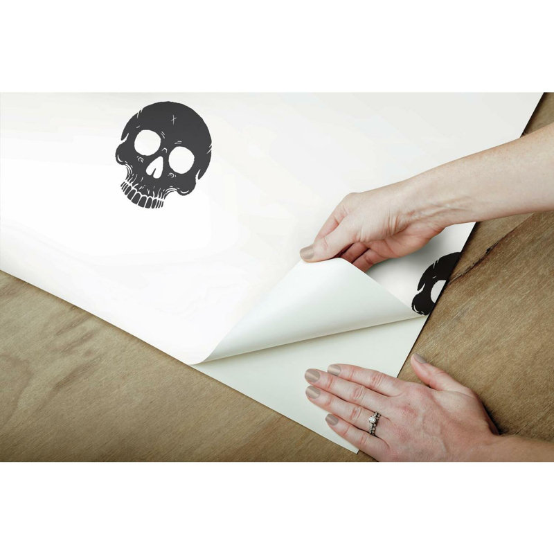 Rouleau de papier peint autocollant Cruella Glamour Disney L 18,86 pi x l 18 po Disney, Noir / blanc