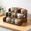 Étagère à épices en bois à 3 niveaux pour armoire et comptoir, étagère à épices robuste pour bouteilles, bocaux et assaisonnements de cuisine