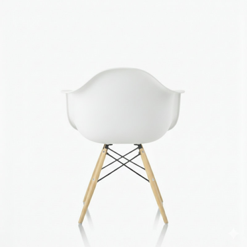 Fauteuil baquet en plastique Vicentico, Blanc
