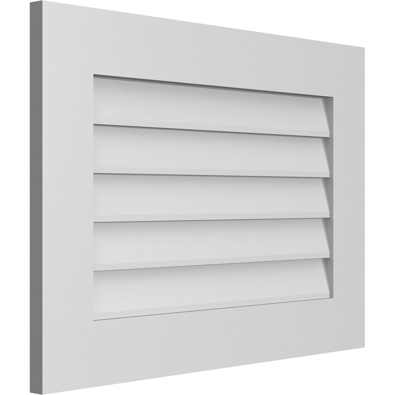 Vent à pignon rectangulaire en uréthane non-fonctionnel, H 20 po x l 28 po x P 1 po