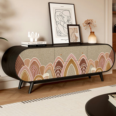 Solid Wood Walnut TV Stand