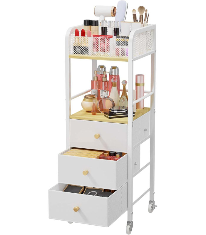 Rangement à roulettes pour chariot de maquillage