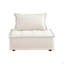 Fauteuil d'appoint capitonné beige