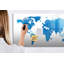 Magnetic Memo Board Whiteboard - 120 x 60 cm - With Marker and Magnets - World map