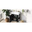 Meuble-lavabo de salle de bain 21,6 po - Lavabo en céramique, rangement sur le côté droit, armoire contemporaine peinte en noir avec apparence de style moderne-1196764295