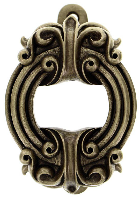 Sforza Door Knocker, Antique Brass