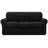 4 Piece Stretch Jacquard Couch Cover, Sofa Slipcover for 3 Cushion Couch, Machine Washable Furniture Protector(Sofa, Black)-1400389074