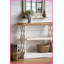 Charme de campagne française blanche Table basse en bois naturel - 3 niveaux de rangement pour le salon
